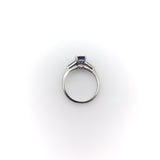 Platinum Ceylon Sapphire and Diamond Ring Ring Kirsten's Corner