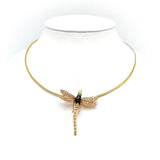 14K Gold Dragonfly Pendant with Garnet & Pearls Pendant Kirsten's Corner