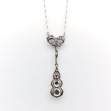 14K Gold Rose Cut Diamond Drop Necklace Necklace Kirsten's Corner