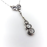 14K Gold Rose Cut Diamond Drop Necklace Necklace Kirsten's Corner