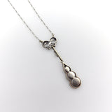 14K Gold Rose Cut Diamond Drop Necklace Necklace Kirsten's Corner