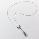 14K Gold Rose Cut Diamond Drop Necklace Necklace Kirsten's Corner