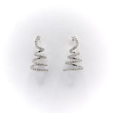14K Vintage Micro Pave Spiral Earrings Earrings Kirsten's Corner Jewelry
