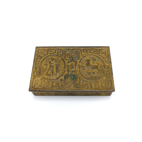 Tiffany Bronze and Gold Dore Zodiac Desk Box, circa 1900-1910 Box Kirsten's Corner Jewelry 