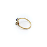 18K Gold Edwardian Diamond and Sapphire Ring Ring Kirsten's Corner