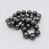 Single Strand of Large Tahitian South Sea Cultured Pearls with Sterling Silver Clasp Necklace Kirsten's Corner Jewelry