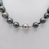 Single Strand of Large Tahitian South Sea Cultured Pearls with Sterling Silver Clasp Necklace Kirsten's Corner Jewelry