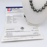 Single Strand of Large Tahitian South Sea Cultured Pearls with Sterling Silver Clasp Necklace Kirsten's Corner Jewelry