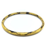 SOHO 18K Gold Enamel Golden Calligraphic Stripe Bangle Bracelet Bracelet Kirsten's Corner Jewelry