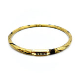 SOHO 18K Gold Enamel Golden Calligraphic Stripe Bangle Bracelet Bracelet Kirsten's Corner Jewelry