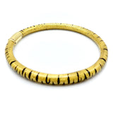 SOHO 18K Gold Enamel Tiger Stripe Bangle Bracelet Bracelet Kirsten's Corner Jewelry