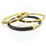 SOHO 18K Gold Enamel Golden Calligraphic Stripe Bangle Bracelet Bracelet Kirsten's Corner Jewelry
