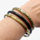 SOHO 18K Gold Enamel Tiger Stripe Bangle Bracelet Bracelet Kirsten's Corner Jewelry