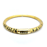 SOHO 18K Gold Enamel Tiger Stripe Bangle Bracelet Bracelet Kirsten's Corner Jewelry