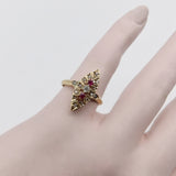 18K Gold Victorian Ruby and Diamond Ring Ring Kirsten's Corner