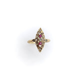 18K Gold Victorian Ruby and Diamond Ring Ring Kirsten's Corner