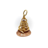 Victorian 18K and 14K Gold Russian Intaglio Fob/Pendant with Snakes Kirsten's Corner