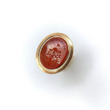 Victorian 18K and 14K Gold Russian Intaglio Fob/Pendant with Snakes Kirsten's Corner