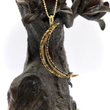 22K and 14K Gold Nugget Crescent Moon Pendant Kirsten's Corner