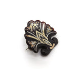 14K Gold & Silver Floral Motif Pique Brooch Brooch Kirsten's Corner Jewelry