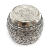 Intricate Burmese Sterling Silver Repoussé Zodiac Bowl Objects of Virtue Kirsten's Corner Jewelry