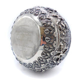 British Indian-Burmese Figural Landscape Repoussé Silver Bowl Objects of Virtue Kirsten's Corner Jewelry