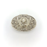 Victorian Matched Pair of Hanau Oval Silver Boxes Depicting Gentlemen Objects of Virtue Kirsten's Corner Jewelry