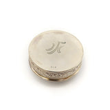 Victorian Gorham Sterling Silver Floral Repousse Rouge Pot or Pill Box Objects of Virtue Kirsten's Corner Jewelry