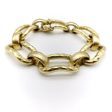 Vintage 18K Gold Alternating Link Italian Bracelet Bracelet Kirsten's Corner