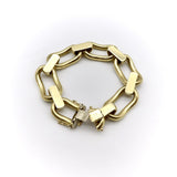 Vintage 18K Gold Alternating Link Italian Bracelet Bracelet Kirsten's Corner