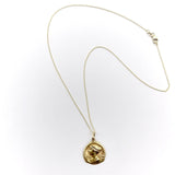 Art Nouveau 18K Gold Maiden Pendant with Diamond Wreath Necklaces, Pendants Kirsten's Corner