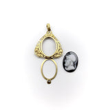 18K Gold Warrior Cameo Locket locket Kirsten's Corner