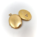 14K Gold Imperial Russian Locket with Rubies & Sapphires locket Kirsten's Corner Jewelry