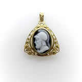 18K Gold Warrior Cameo Locket locket Kirsten's Corner