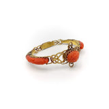 Victorian 14K Gold and Coral Medusa Snake Bracelet Kirsten's Corner