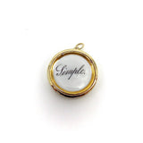 14K Gold Victorian Era King of Hearts Whist Marker Pendant Pendant, Charm Kirsten's Corner