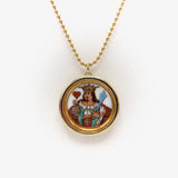 14K Gold Victorian Era King of Hearts Whist Marker Pendant Pendant, Charm Kirsten's Corner