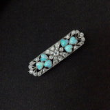 Edwardian Platinum Diamond & Opal Brooch or Pendant Brooch Kirsten's Corner Jewelry