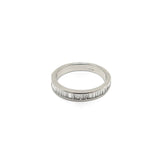 Vintage Platinum Half Eternity Ring with Baguette Diamonds Ring Kirsten's Corner Jewelry