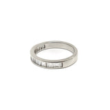 Vintage Platinum Half Eternity Ring with Baguette Diamonds Ring Kirsten's Corner Jewelry