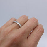 Vintage Platinum Half Eternity Ring with Baguette Diamonds Ring Kirsten's Corner Jewelry