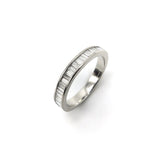 Vintage Platinum Half Eternity Ring with Baguette Diamonds Ring Kirsten's Corner Jewelry