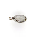 18K Gold & Platinum Mother of Pearl Madonna Medallion Pendant, Charm Kirsten's Corner Jewelry
