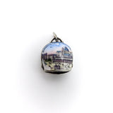 Biarritz Casino Scenic Enamel Silver Cowbell Charm Kirsten's Corner