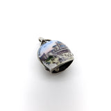 Biarritz Casino Scenic Enamel Silver Cowbell Charm Kirsten's Corner