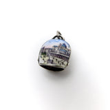 Biarritz Casino Scenic Enamel Silver Cowbell Charm Kirsten's Corner