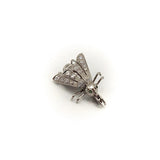Platinum Art Nouveau Fly Pin w/ Emeralds & Diamonds Brooches, Pins Kirsten's Corner Jewelry