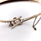 German 8K Gold Aesthetic Movement Bypass Bracelet Bracelet Kirsten's Corner