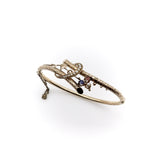 German 8K Gold Aesthetic Movement Bypass Bracelet Bracelet Kirsten's Corner