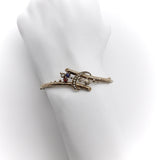 German 8K Gold Aesthetic Movement Bypass Bracelet Bracelet Kirsten's Corner